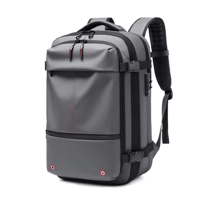 5-in-1 Smart Travel Backpack Set – Backpack, Neck Pillow, Eye Mask, Vacuum Pump & Compression Bag