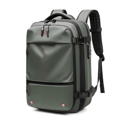 5-in-1 Smart Travel Backpack Set – Backpack, Neck Pillow, Eye Mask, Vacuum Pump & Compression Bag